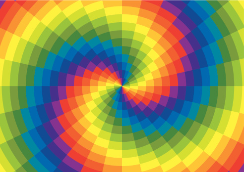 Rainbow Spiral Polar Grid