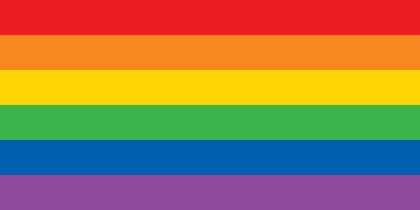 Rainbow Striped Background Vector illustration of a rectangular rainbow striped background. pride stock illustrations