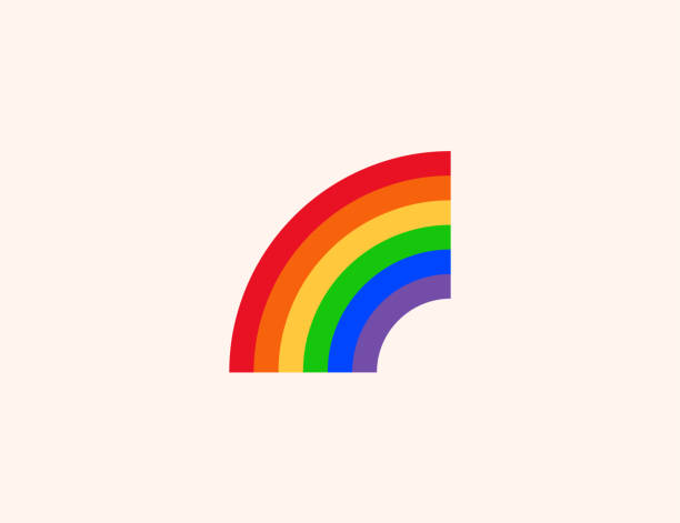 Rainbow vector icon. Isolated Rainbow flat colored symbol - Vector Rainbow vector icon. Isolated Rainbow flat colored symbol - Vector lgbtqia people stock illustrations