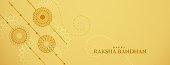 raksha bandhan celebration banner with rakshi design