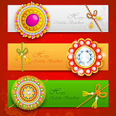illustration of decorative rakhi for Raksha Bandhan