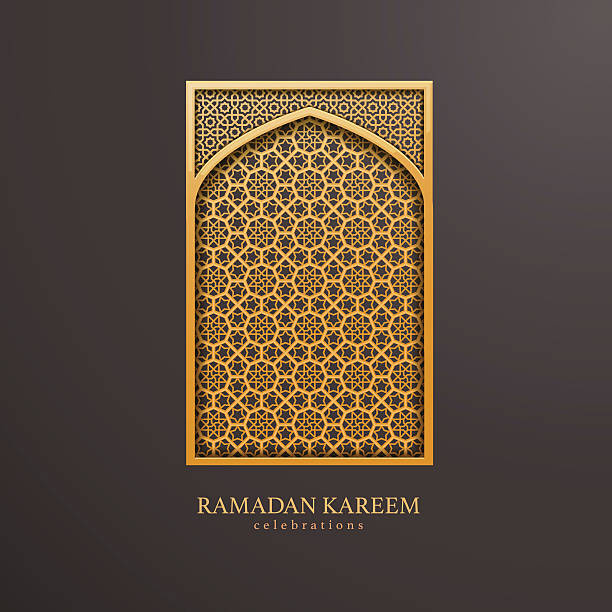 Ramadan design background Ramadan design background. come with layers. Useful for islamic design project. arabesque position stock illustrations