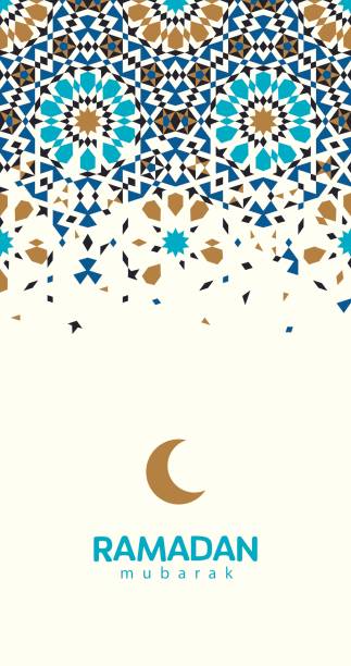 ramadan mubarak piękną kartkę z życzeniami. - salah stock illustrations