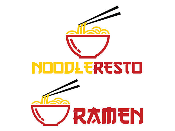 Ramen Ramen pasta silhouettes stock illustrations
