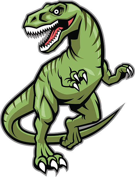 Raptor dinosaur mascot vector of Raptor dinosaur mascot bird of prey stock illustrations