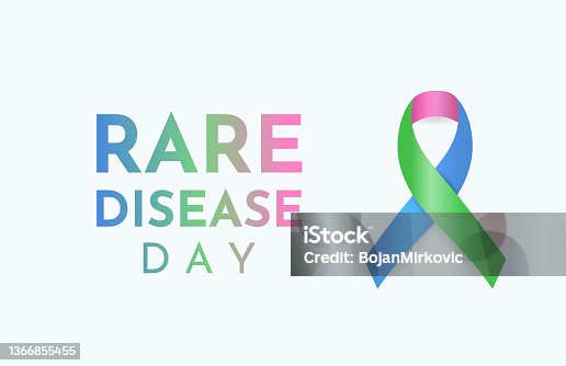 istock Rare Disease Day card. Vector 1366855455