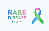 istock Rare Disease Day card. Vector 1366855455
