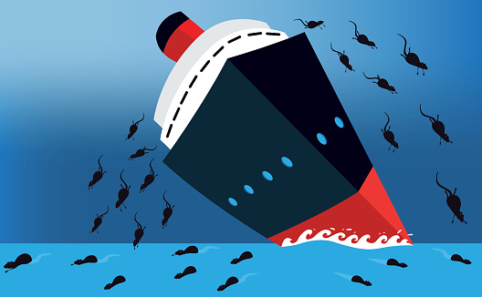Rats leaving a sinking ship
