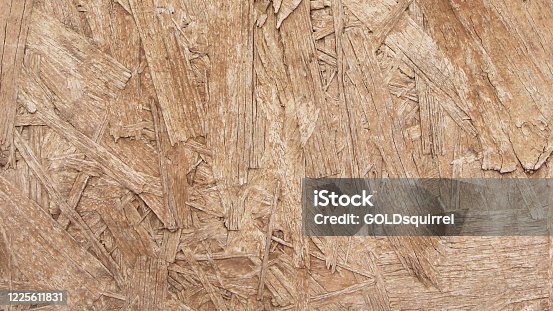 istock Raw flat OSB board in macro - wooden textured  board in vector with visible sharp flattened wooden components - beautiful natural multilayered messy background 1225611831