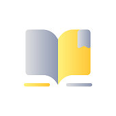 istock Reading e book flat gradient two-color ui icon 1422279554