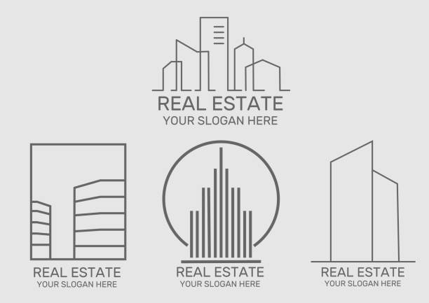 Real Estate house  icon vector art illustration