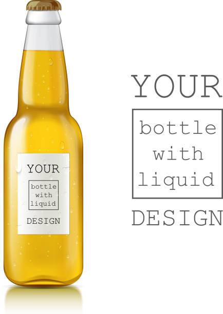 ilustrações de stock, clip art, desenhos animados e ícones de realista garrafa de cerveja - empty beer bottle