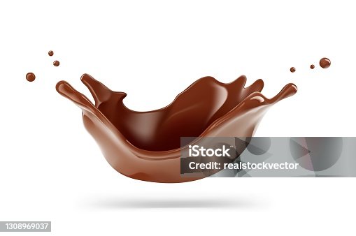 istock Realistic chocolate corona splash. 1308969037