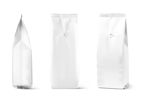 Download Realistic Coffee Bag Mockup Isolated On White Background ...