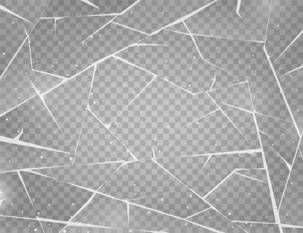 Realistic cracked ice surface. Frozen glass with cracks and scratches. Vector illustration Realistic cracked ice surface. Frozen glass with cracks and scratches. Vector illustration crevice stock illustrations
