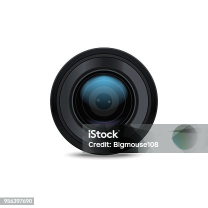 istock Realistic Detailed 3d Camera Lens. Vector 956397690
