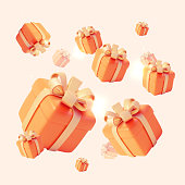 istock Realistic Detailed 3d Gift Boxes Seamless Pattern Background. Vector 1314300409
