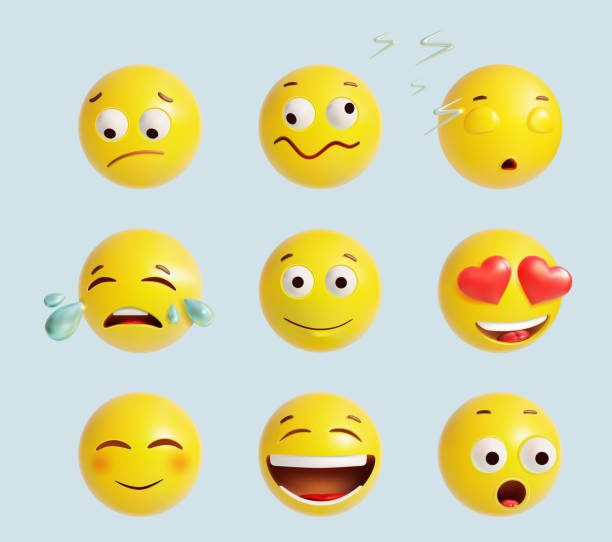 Realistic Detailed 3d Plasticine Emoji Sign Set. Vector vector art illustration