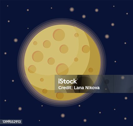 istock Realistic full moon. Detailed vector illustration. Elements of this image furnished by NASA 1399552913
