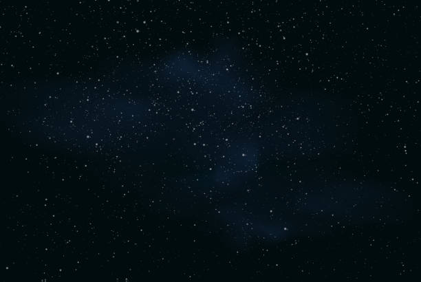 ilustrações de stock, clip art, desenhos animados e ícones de realistic illustration of a dark night sky or space with stars and nebula - vector - milky way