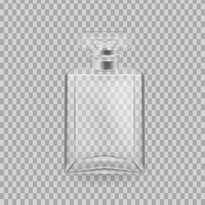 Realistic mock-up, template of flacon spray for freshness