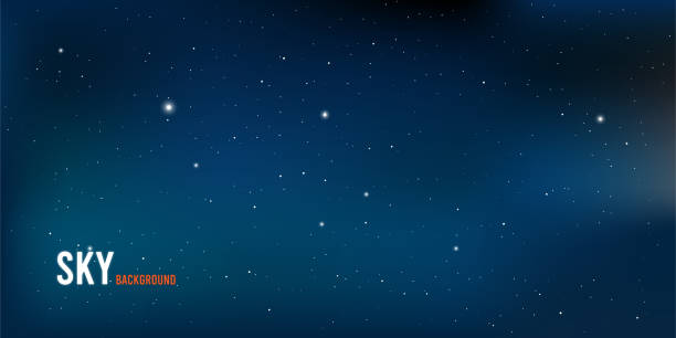 ilustrações de stock, clip art, desenhos animados e ícones de realistic night sky and stars. illustration of outer space - milky way