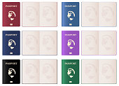 istock Realistic passport vector design illustration isolated on white background 1295667742