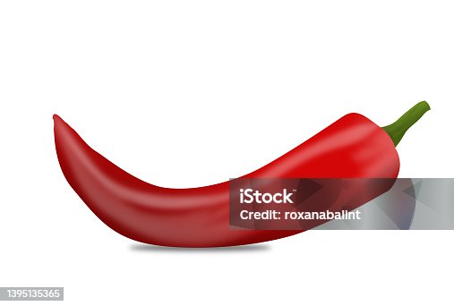 istock Realistic red hot chili pepper 1395135365