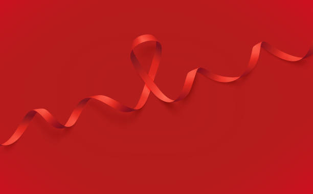 Realistic red ribbon, world aids day symbol, 1 december, vector illustration. World cancer day - 4 february. Realistic red ribbon isolated over white background, world aids day symbol, 1 december. World cancer day symbol, 4 february. Design template. Vector illustration world aids day stock illustrations