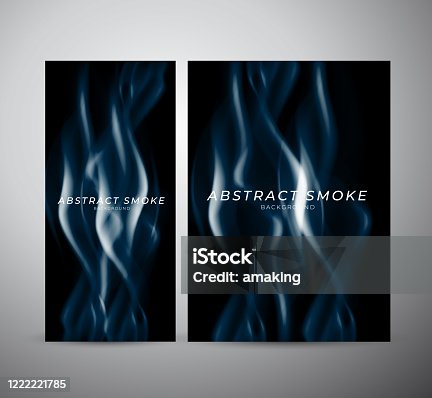 istock realistic smoke waves background, Abstract futuristic banner wallpaper. 1222221785