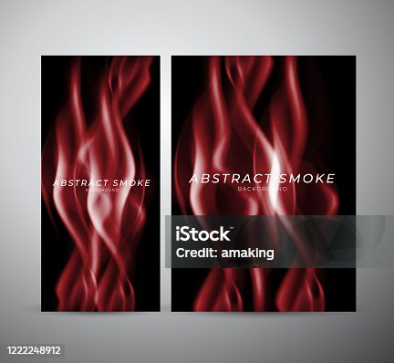 istock realistic smoke waves background, Abstract futuristic banner wallpaper. 1222248912