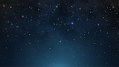 istock Realistic starry night sky. Galaxy background. Abstract constellation background with nebula. 1360408960