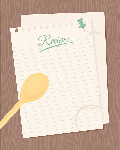 Recipe Card Blank recipe card for your culinary creations. recipe stock illustrations
