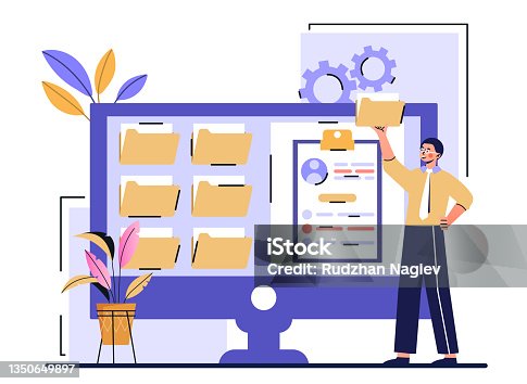 istock Records management concept 1350649897