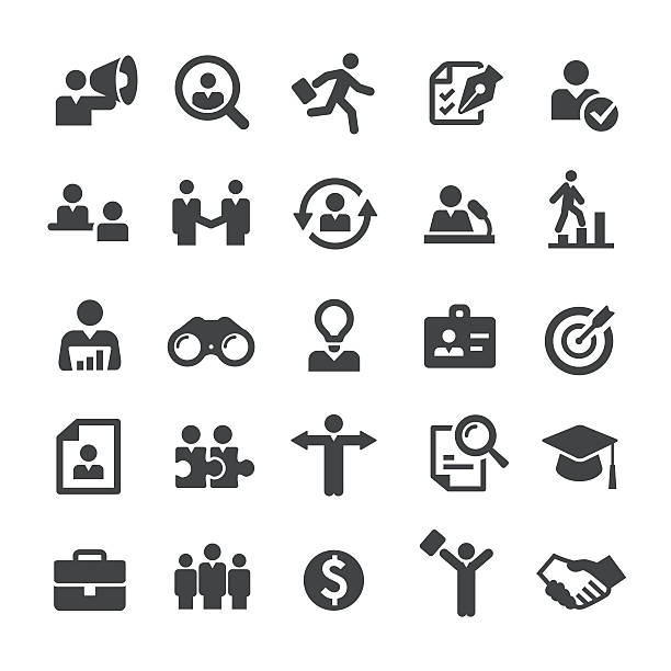 Recruiting and Hiring Icons - Smart Series Recruiting and Hiring Icons recruitment symbols stock illustrations