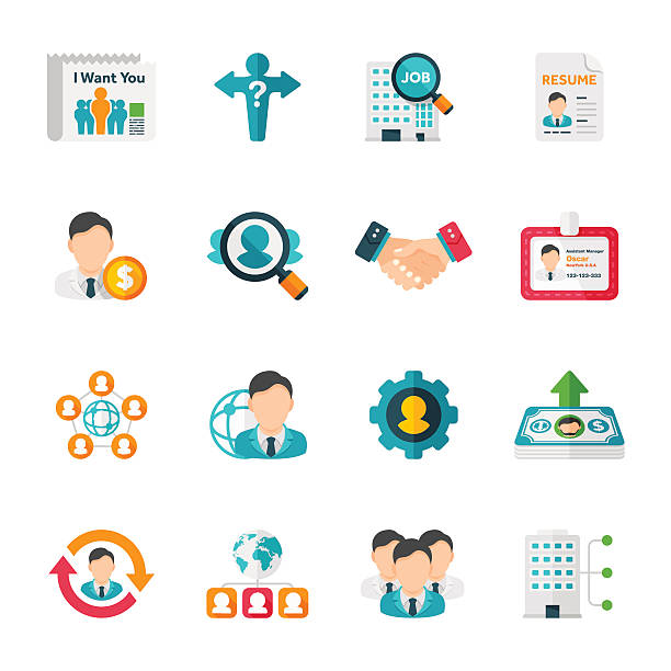 Recruitment & Job Set | Flat Design Icons Flat design  recruitment & job  related icons can beautify your designs & graphic..Included in each set recruitment clipart stock illustrations