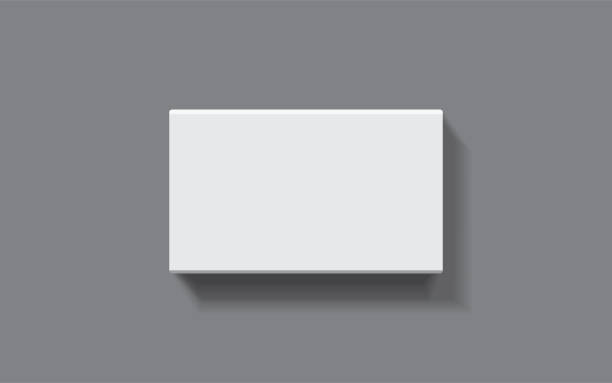 rectangular box on a dark background rectangular box on a dark background top view package stock illustrations