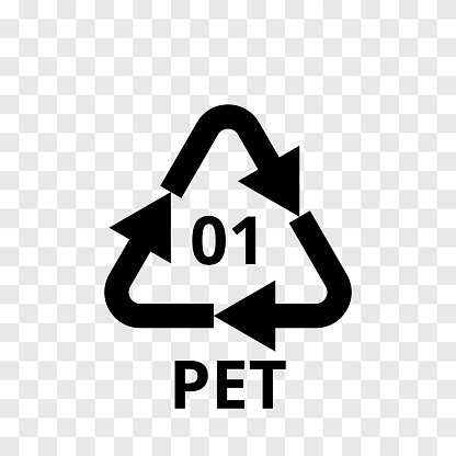 Pet Recycling Code Arrow Icon For Plastic Polyester Fiber ...