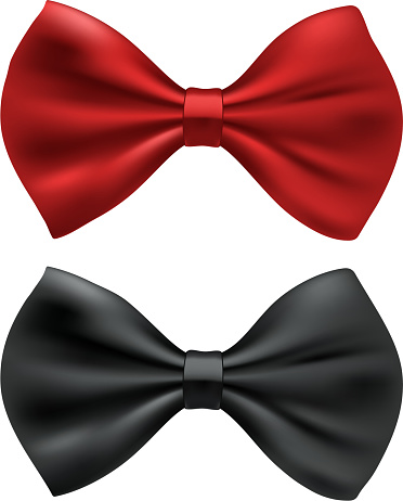 red and black bow ties