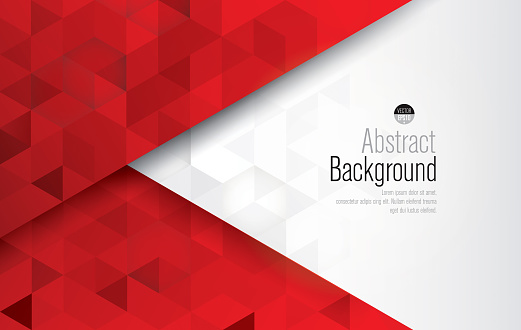Red and white abstract background vector.