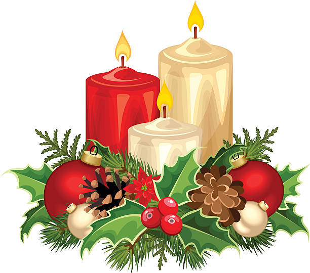 Royalty Free Christmas Candles Clip Art, Vector Images & Illustrations