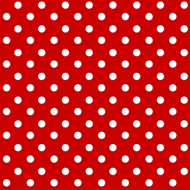 Red and white polka dot pattern seamless. vector art illustration