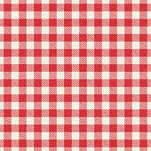 istock Red and white textured plaid gingham tablecloth 496390898