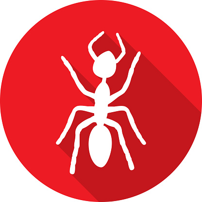 Red Ant Icon Silhouette