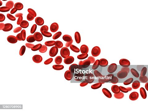 istock Red blood cells, medical hemoglobin erythrocytes 1280708905