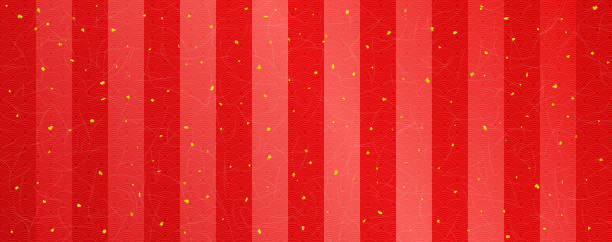 伝統的なパターンを持つ赤い祝いの背景背景(和紙のテクスチャ) - 初詣点のイラスト素材／クリップアート素材／マンガ素材／アイコン素材