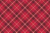 Red check plaid tartan seamless pattern. Vector illustration.