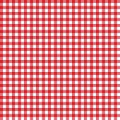 Red classic checkered table cloth texture, background with copy space. Pattern for card or banner. Vector illustration