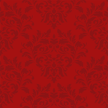Red Damask Luxury Decorative Textile Pattern