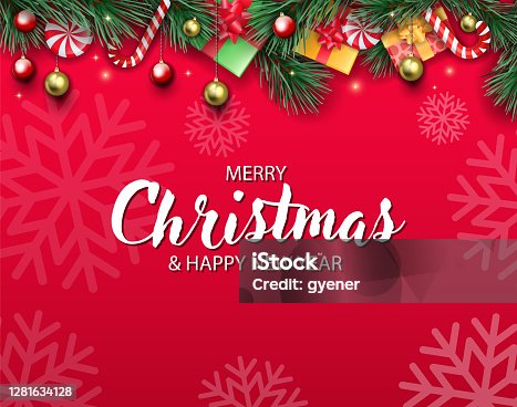 istock red ornate card 1281634128